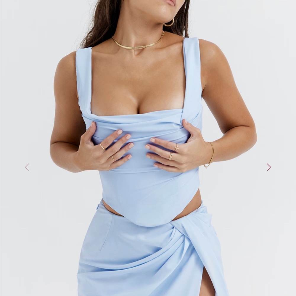 House of CB Sky Blue Corset Top